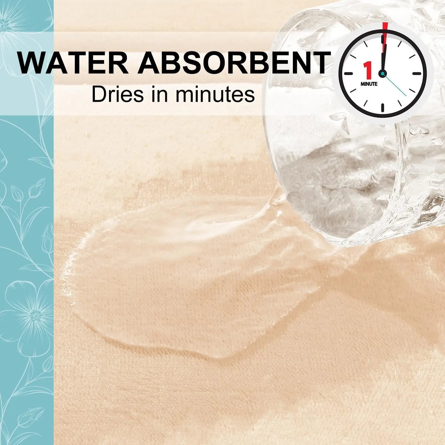 Tapis de bain jaune antidérapant