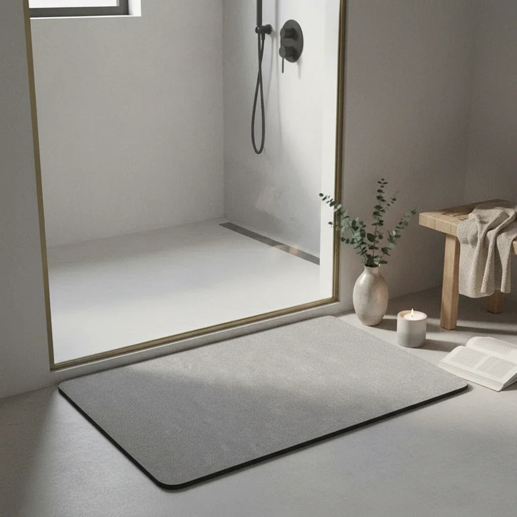 Tapis diatomite gris