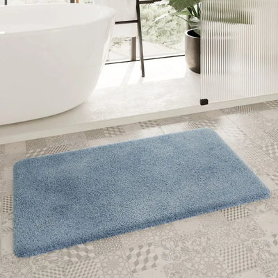 Tapis de bain bleu
