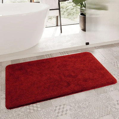 Tapis de bain rouge