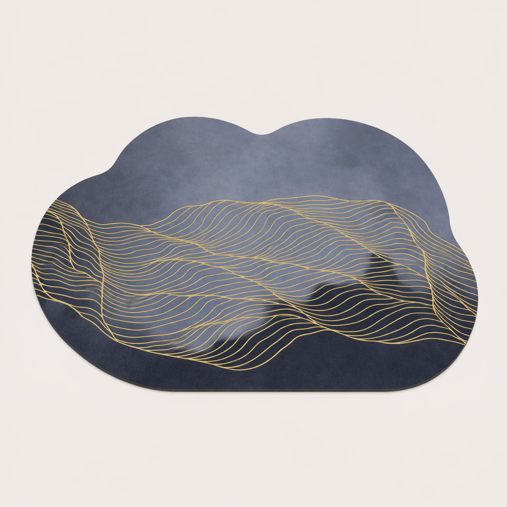 Tapis diatomite nuage noir