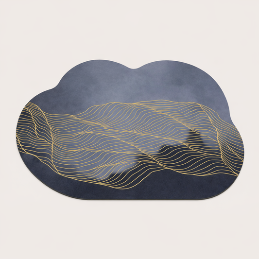 Tapis diatomite nuage noir