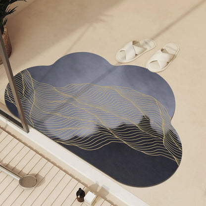 Tapis diatomite nuage noir