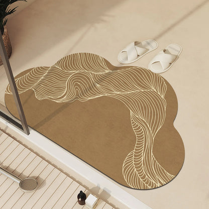 Tapis diatomite absorbant marron