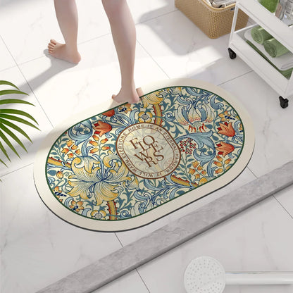 Petit tapis de bain ovale