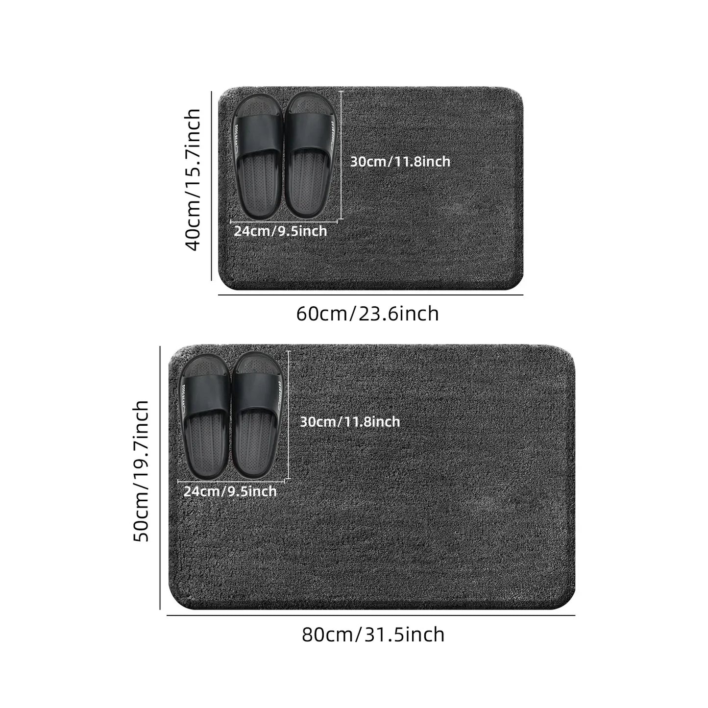 Tapis de baignoire gris