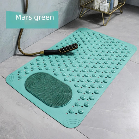 Tapis de bain antidérapant massage pour pied vert