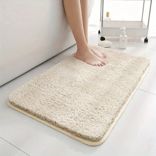 Tapis de salle de bain 120 cm doux beige