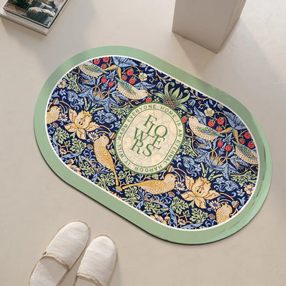 Petit tapis de bain ovale
