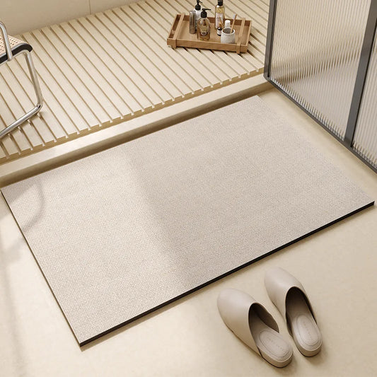 Tapis de bain antidérapant beige