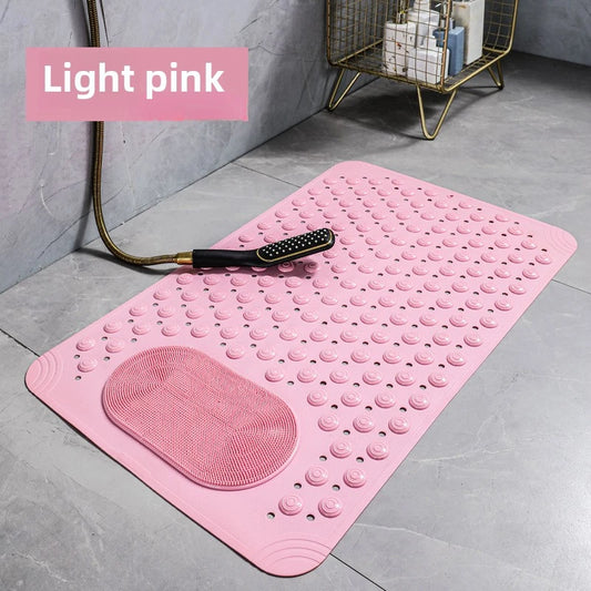 Tapis de bain antidérapant massage pour pied rose