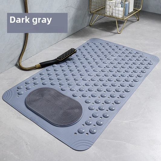 Tapis de bain antidérapant massage pour pied gris