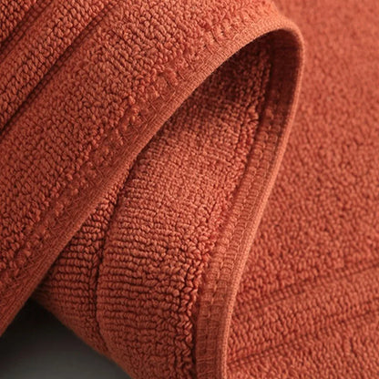 Tapis de bain en coton style contemporain orange