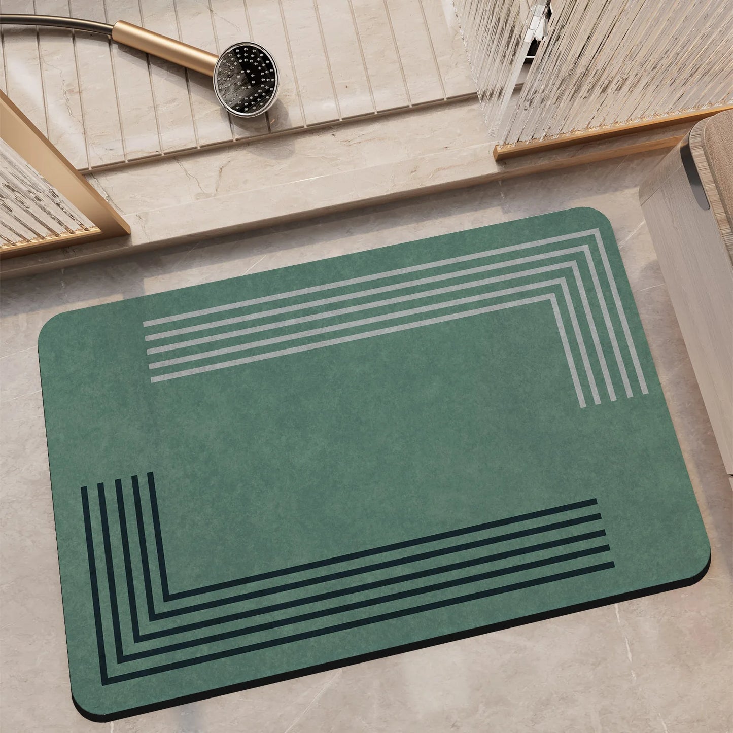 Tapis de bain 60x90 vert amande