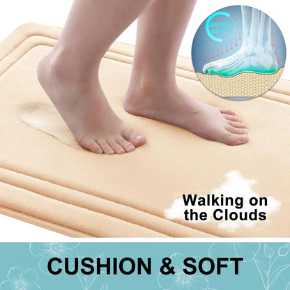 Tapis de bain jaune antidérapant