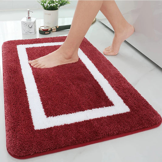 Tapis de bain rouge doux