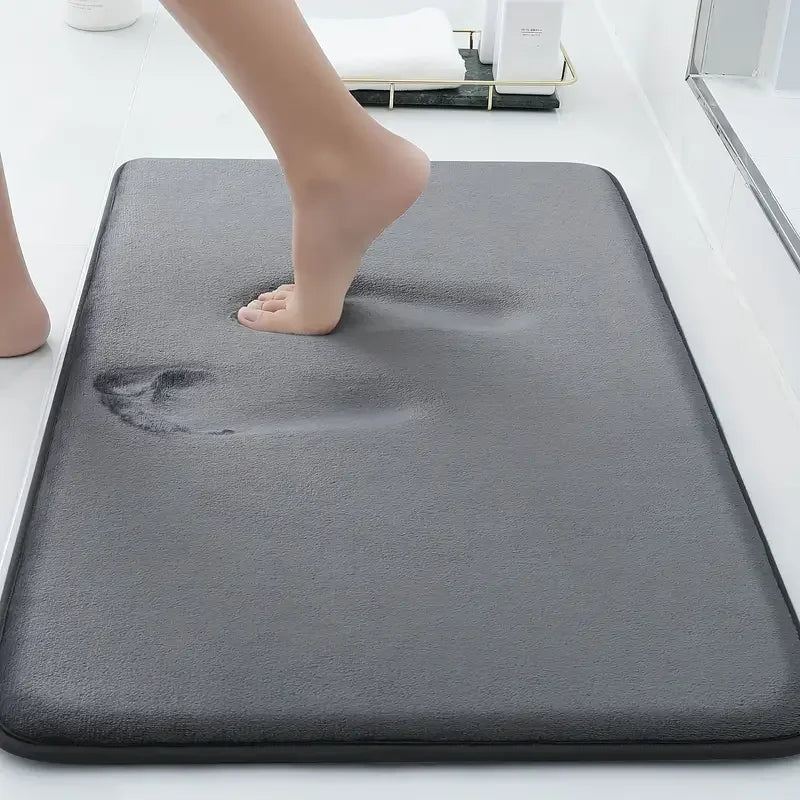 Tapis de douche absorbant gris