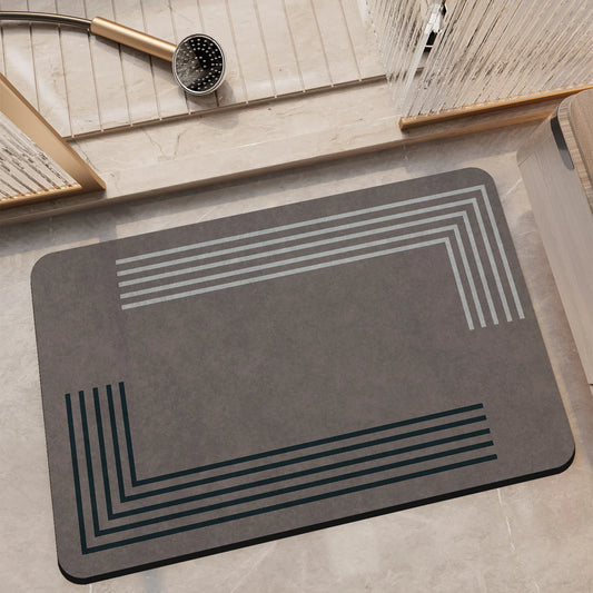 Tapis de bain 60x90 antidérapant marron