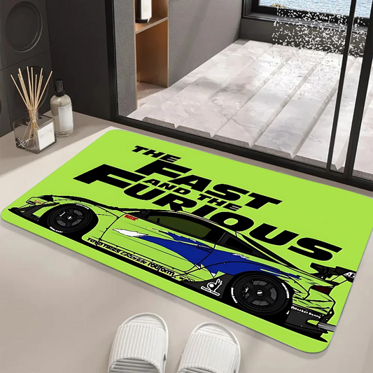 Tapis de douche voiture de course