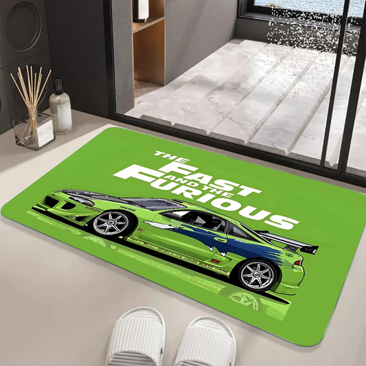 Tapis de bain voiture de course