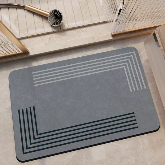 Tapis de bain 60x90 gris acier