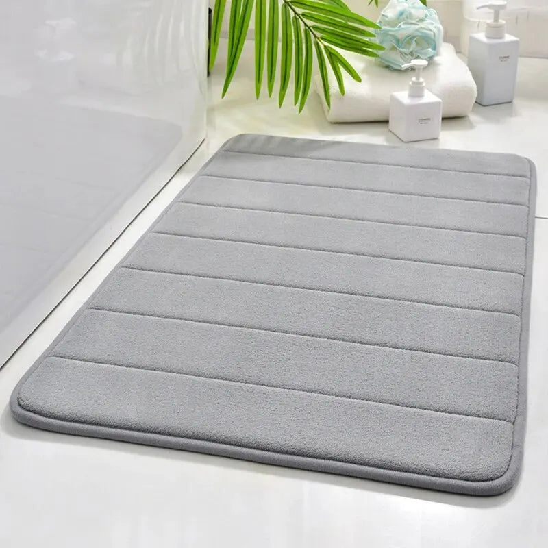 Tapis de bain gris perle