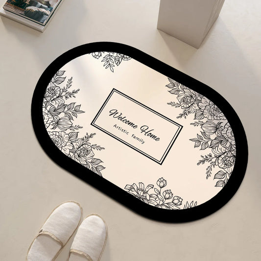 Tapis salle de bain rond welcome