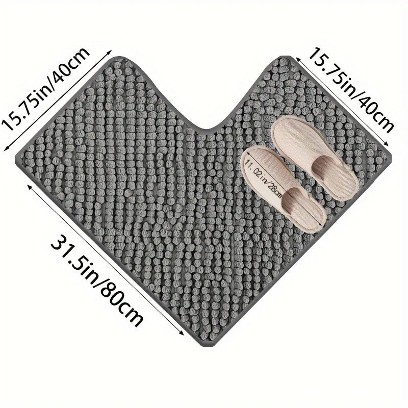 Grand tapis salle de bain chenille