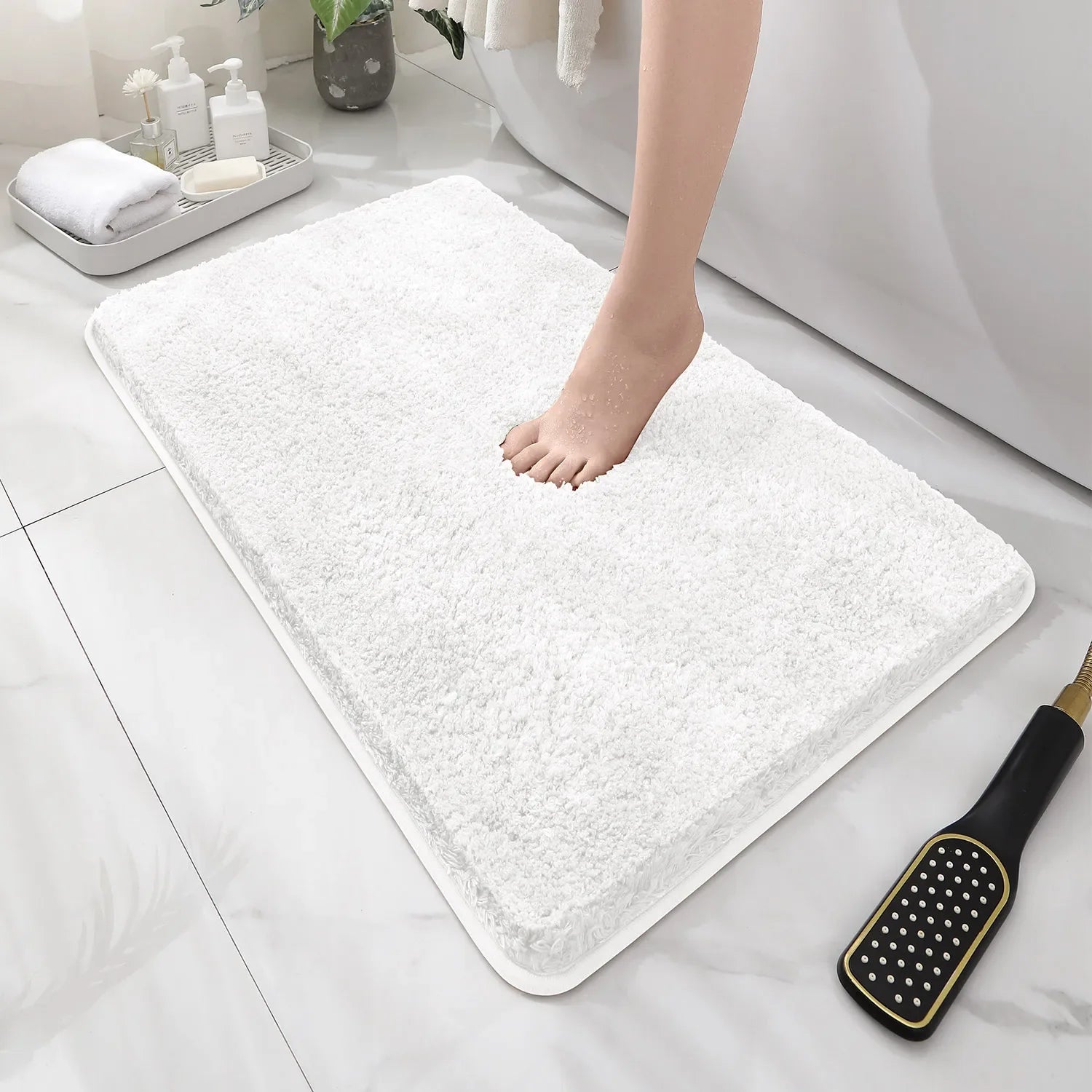 Tapis de baignoire blanc