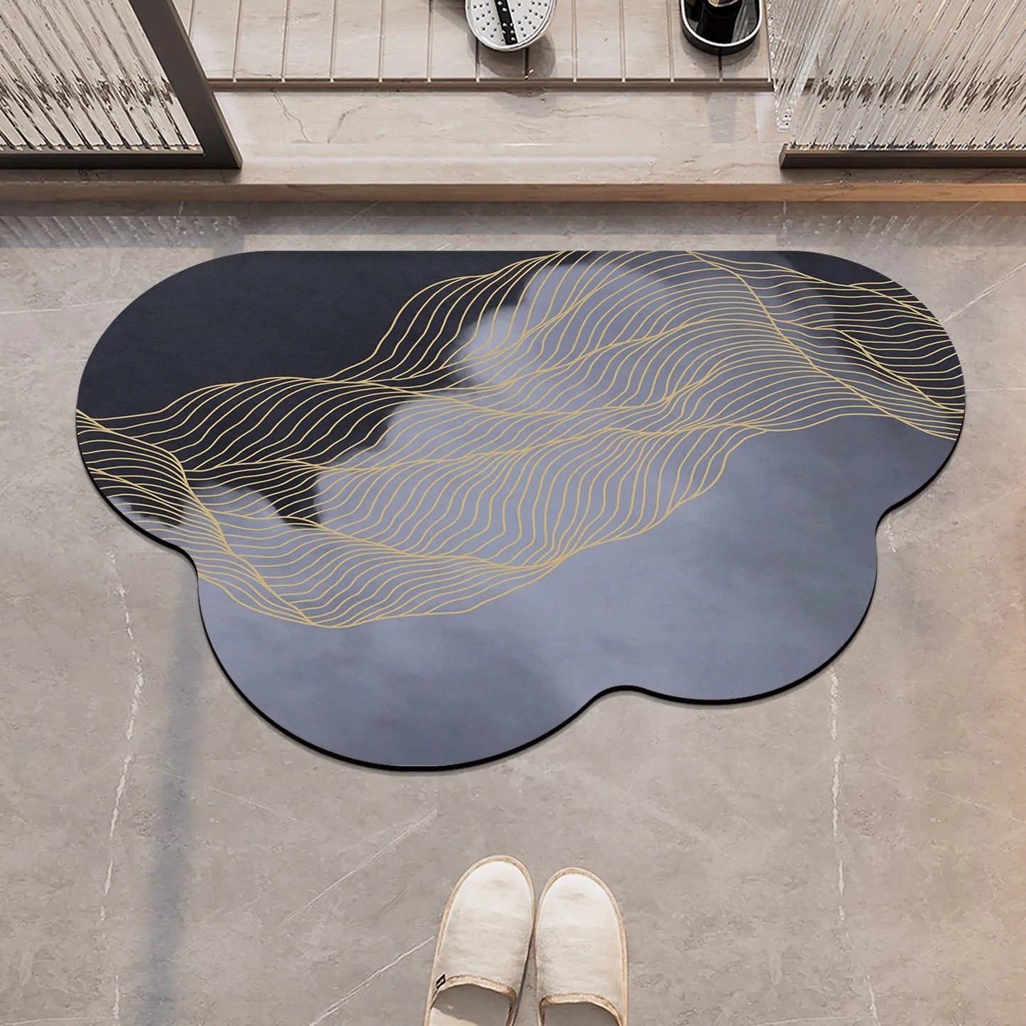 Tapis diatomite nuage noir