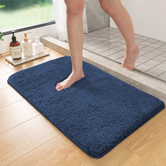 Tapis de douche antidérapant bleu
