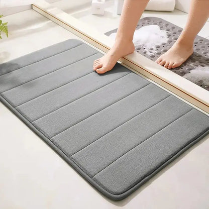 Tapis de bain gris perle