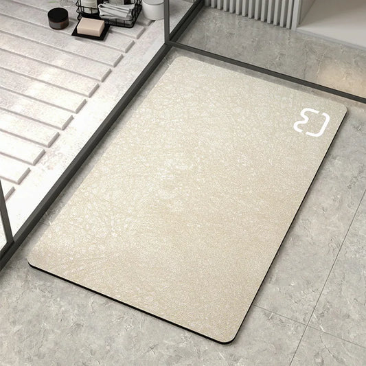 Tapis de bain antidérapant absorbant beige
