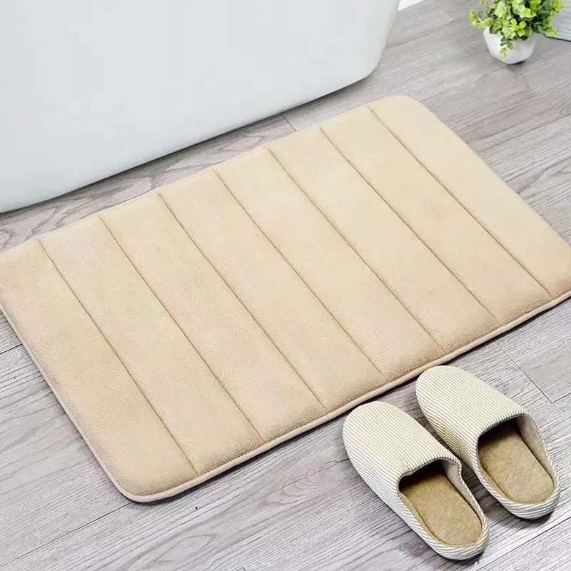 tapis de bain beige