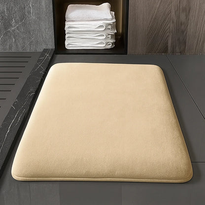 Tapis de bain moelleux beige