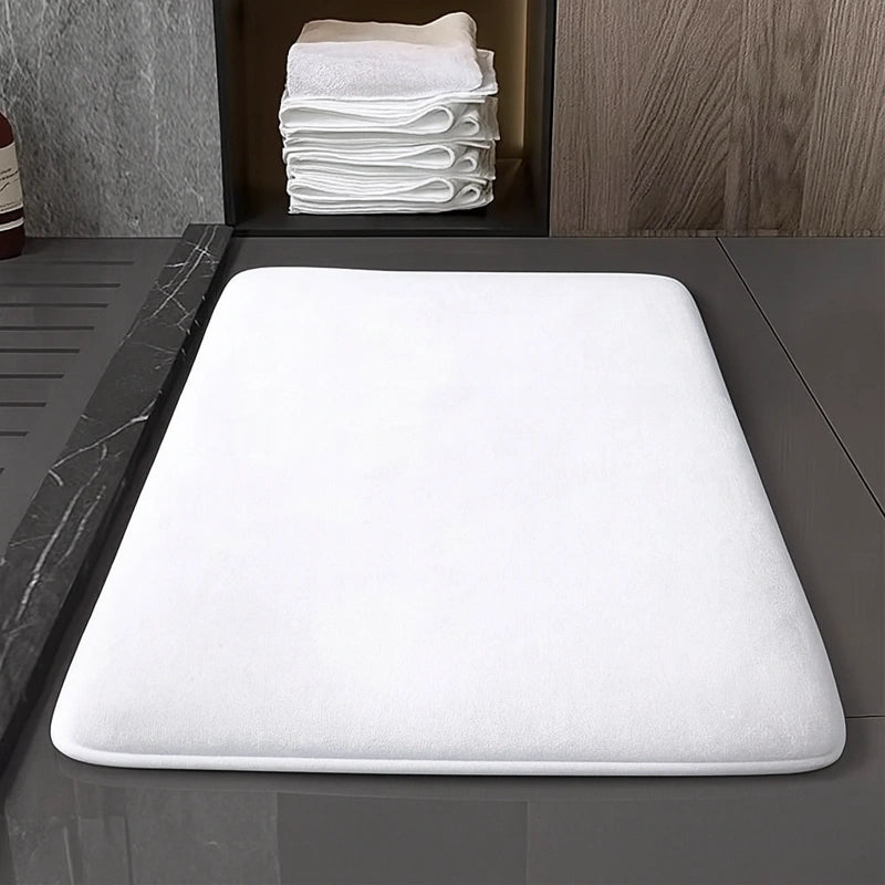 Tapis de bain moelleux blanc