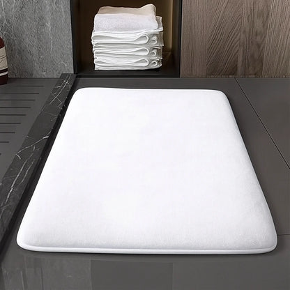 Tapis de bain moelleux blanc