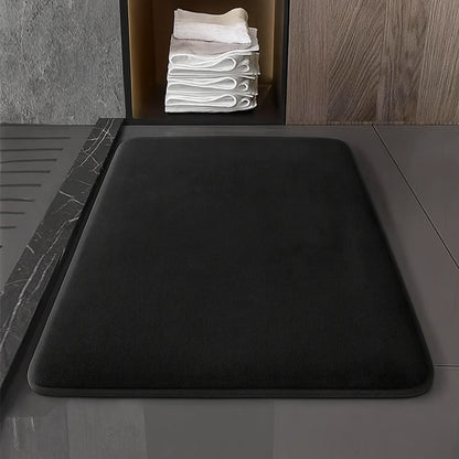 Tapis de bain moelleux noir