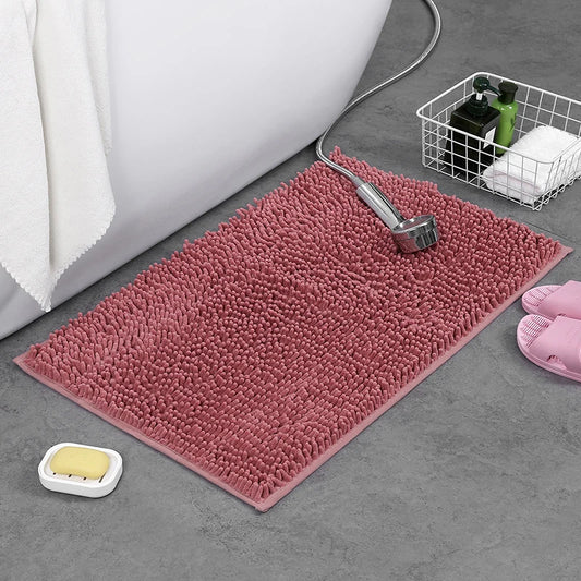 tapis de bain antidérapant rose 