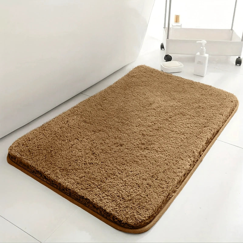 tapis absorbant pour salle de bain marron