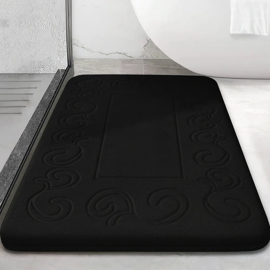 tapis absorbant salle de bain Noir