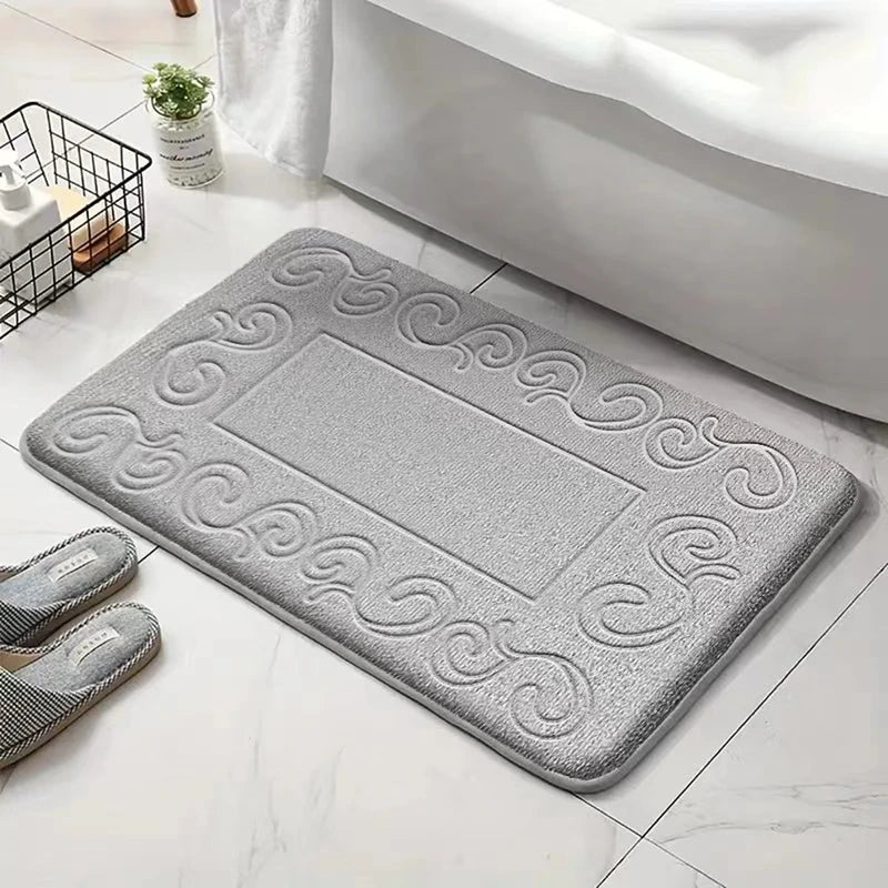 tapis absorbant salle de bain gris