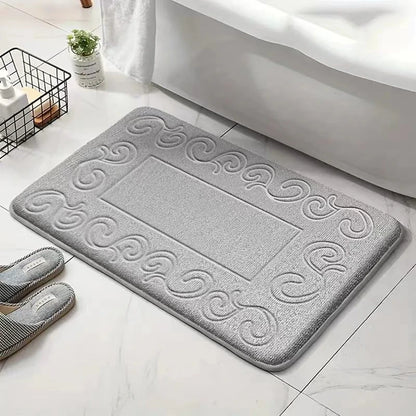 tapis absorbant salle de bain gris
