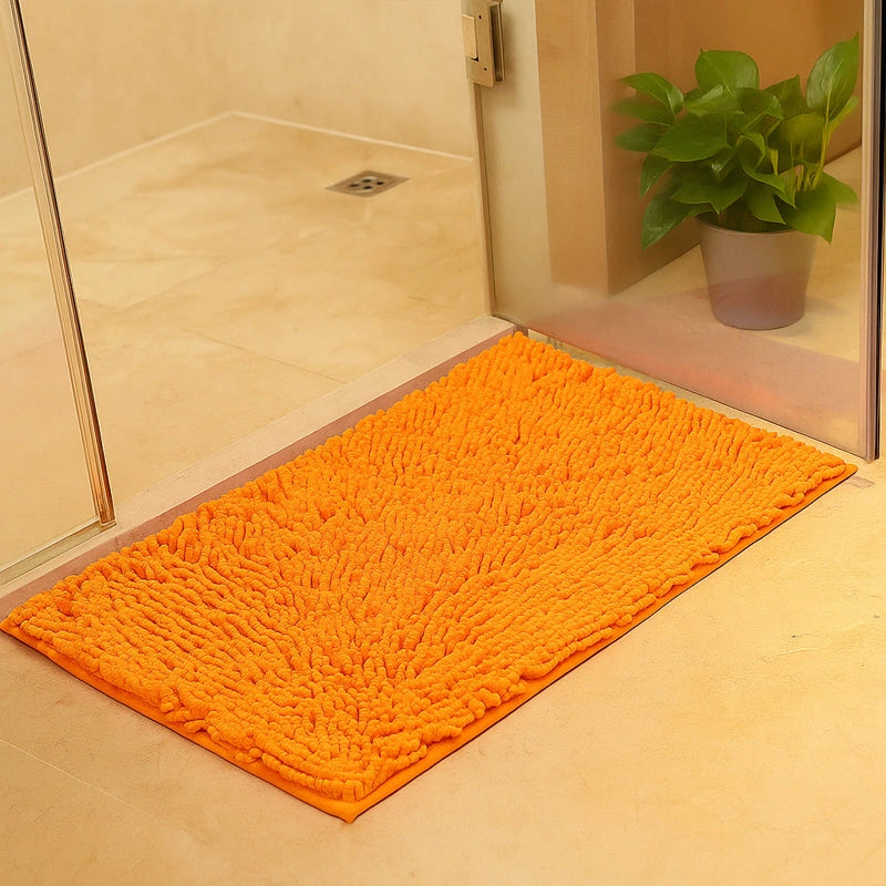 tapis de douche antiderapant orange