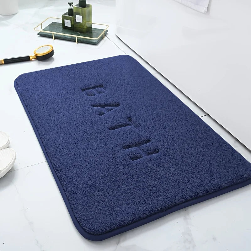 tapis de douche antidérapant bleu