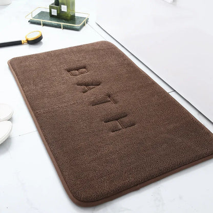 tapis de douche marron 