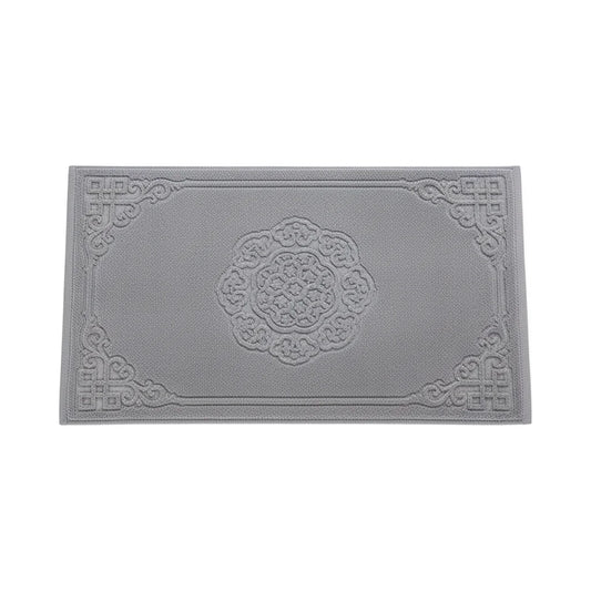 Tapis de bain en coton style contemporain gris