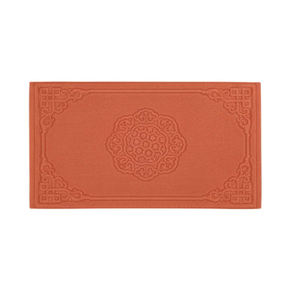 Tapis de bain en coton style contemporain orange