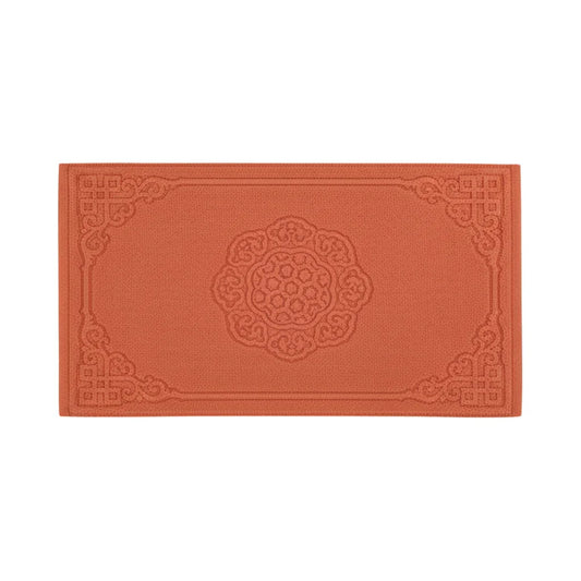 Tapis de bain en coton style contemporain orange