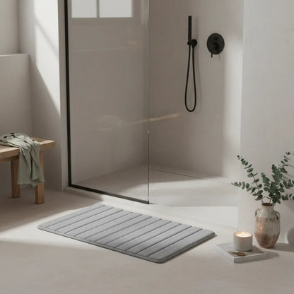 Tapis de bain gris perle